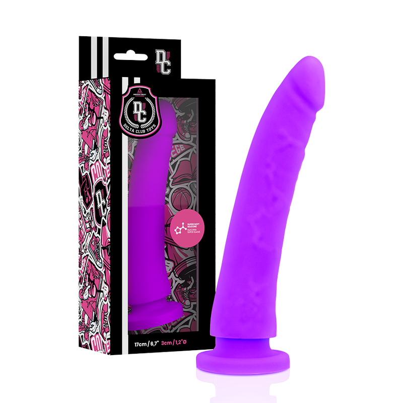 DELTA CLUB - TOYS HARNESS + DONG PURPLE SILICONE 17 CM -O- 3 CM