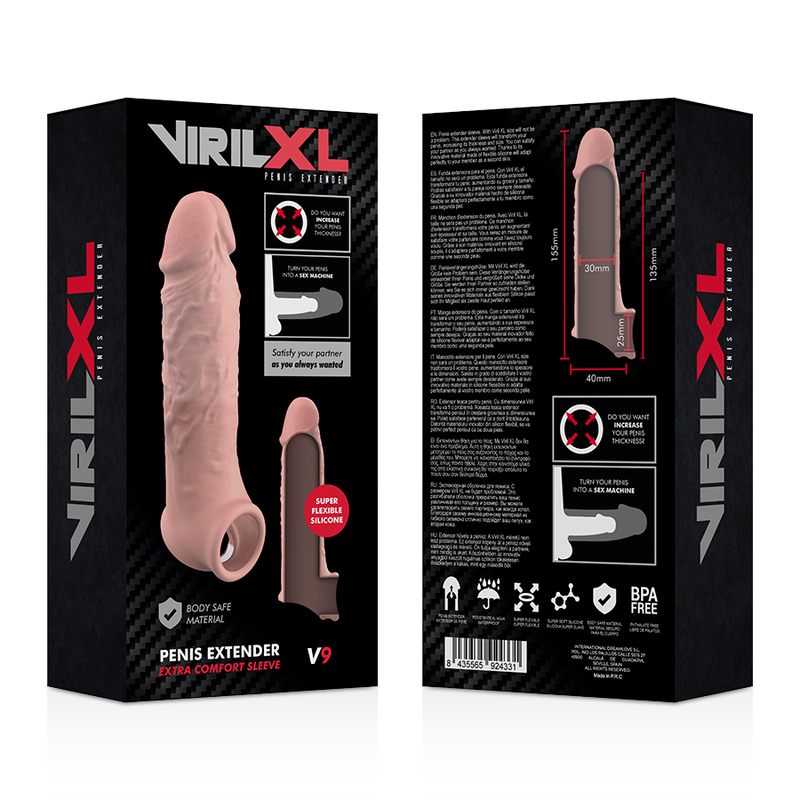 VIRILXL - LIQUID SILICONE V9 NATURAL PENIS EXTENSION