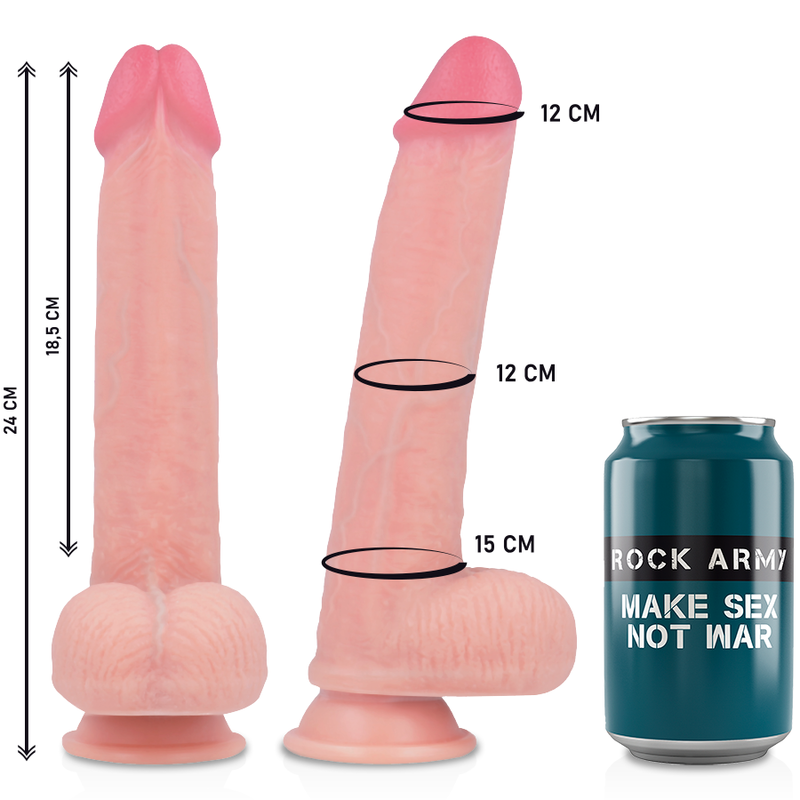 ROCKARMY - ARN S + LIQUID SILICONE DILDO PREMIUM KINGCOBRA 24 CM -O- 4.77 CM