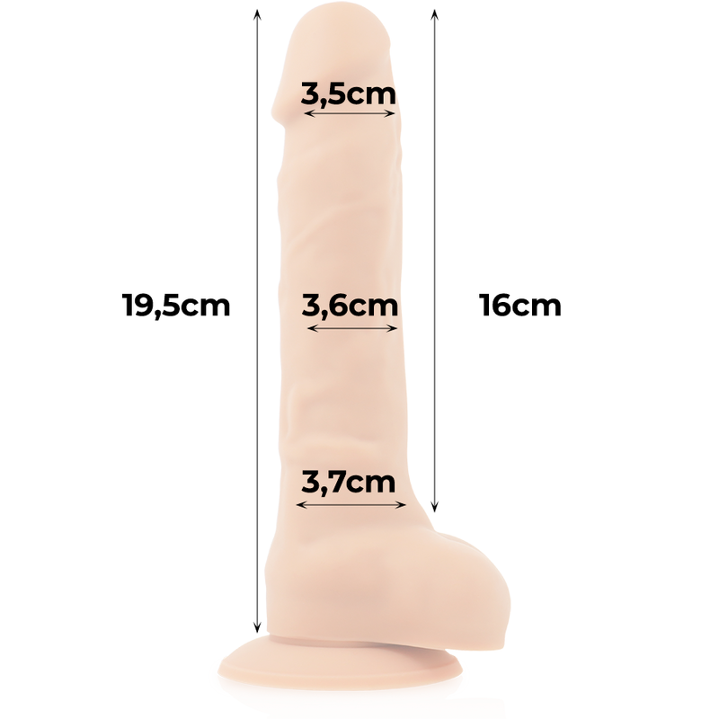 COCK MILLER - HARNESS + SILICONE DENSITY ARTICULABLE COCKSIL 19.5 CM