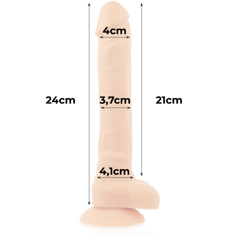 COCK MILLER - HARNESS + SILICONE DENSITY ARTICULABLE COCKSIL 24 CM